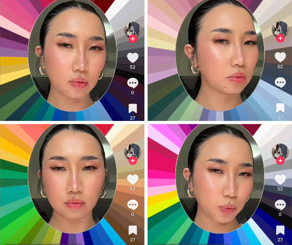 Filter voor een kleurenanalyse op TikTok.