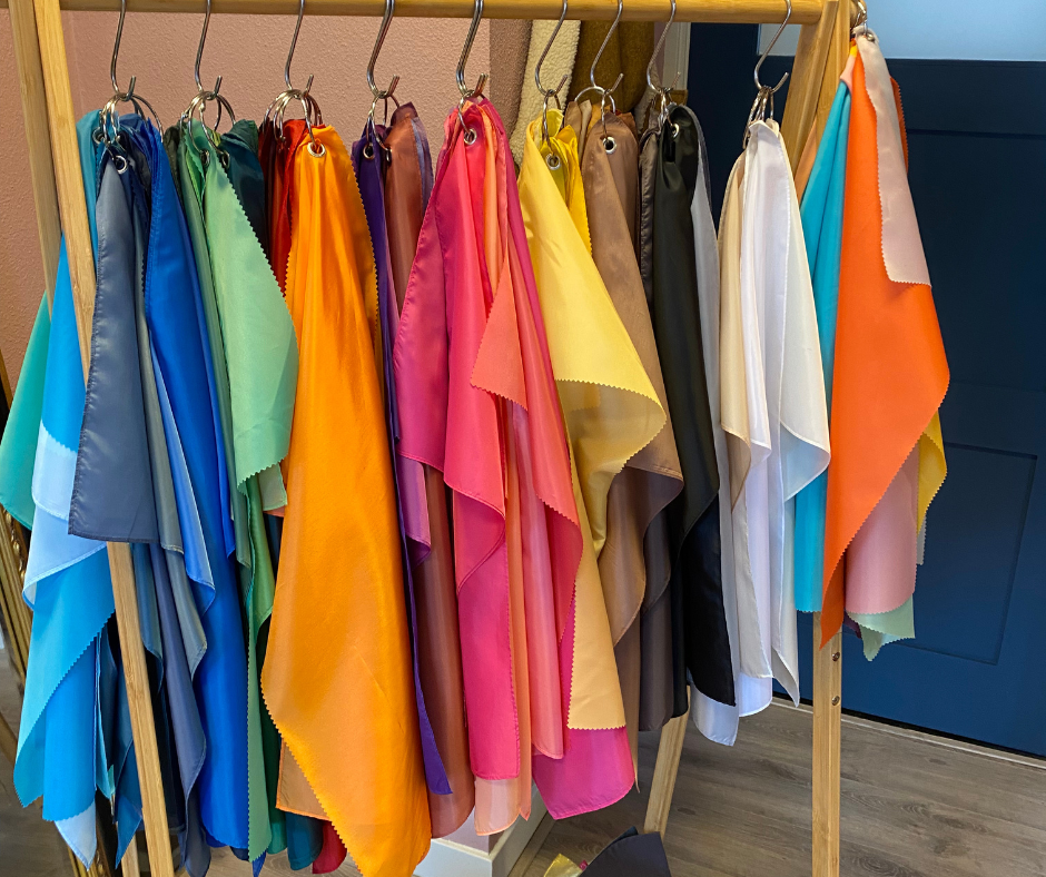 Doeken voor de kleurenanalyse.